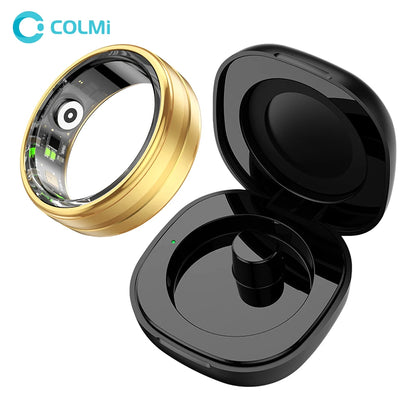 New  R06 Smart Ring with Charging Case for Men Women, Heart Rate and Blood Oxygen Monitor, IP68 & 5ATM Waterproof, Sport